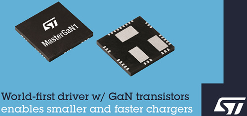 意法半导体推出世界首款驱动芯片与GaN晶体管的集成化解决方案