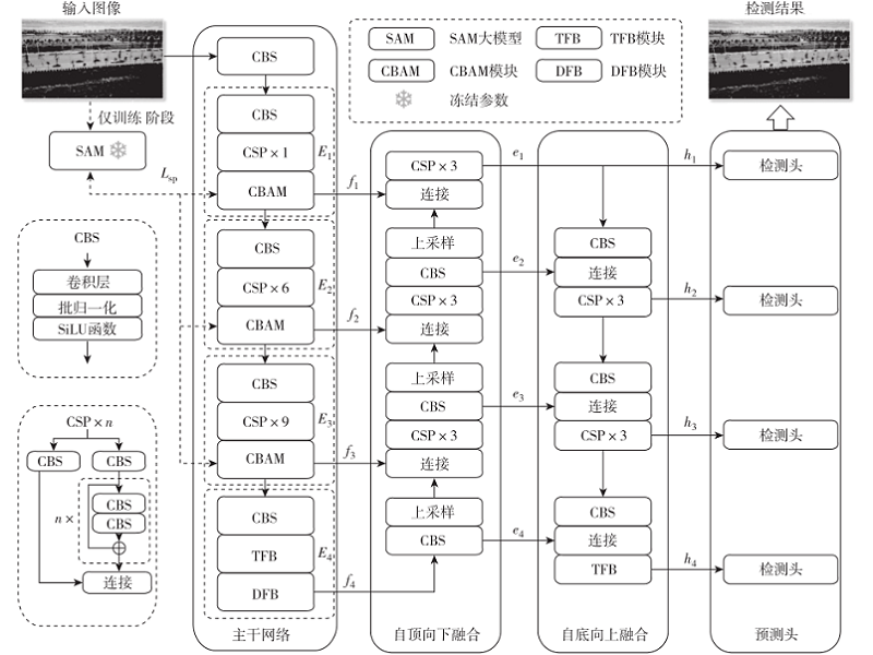 基于多尺度特征融合和SAM引导的无人机小尺度目标检测